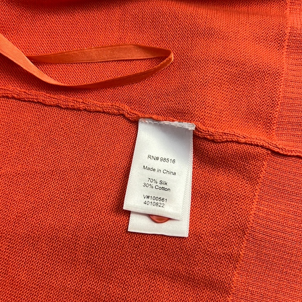 Coldwater Creek Orange Cardigan Sweater Size M - Picture 5 of 8